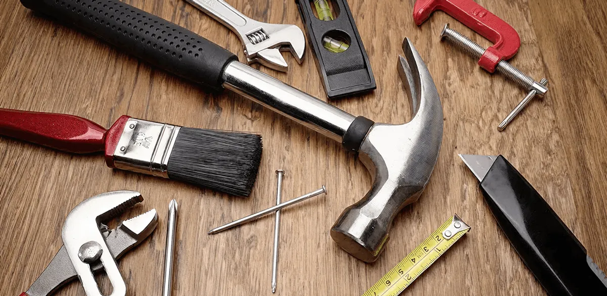Handyman tools laid out for home repair and maintenance work in Tacoma, WA